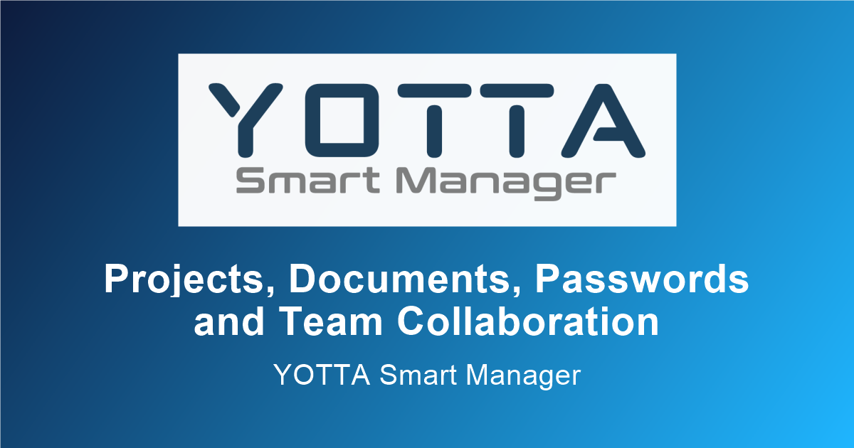YOTTA Smart Manager | Project, Document & Password Management App